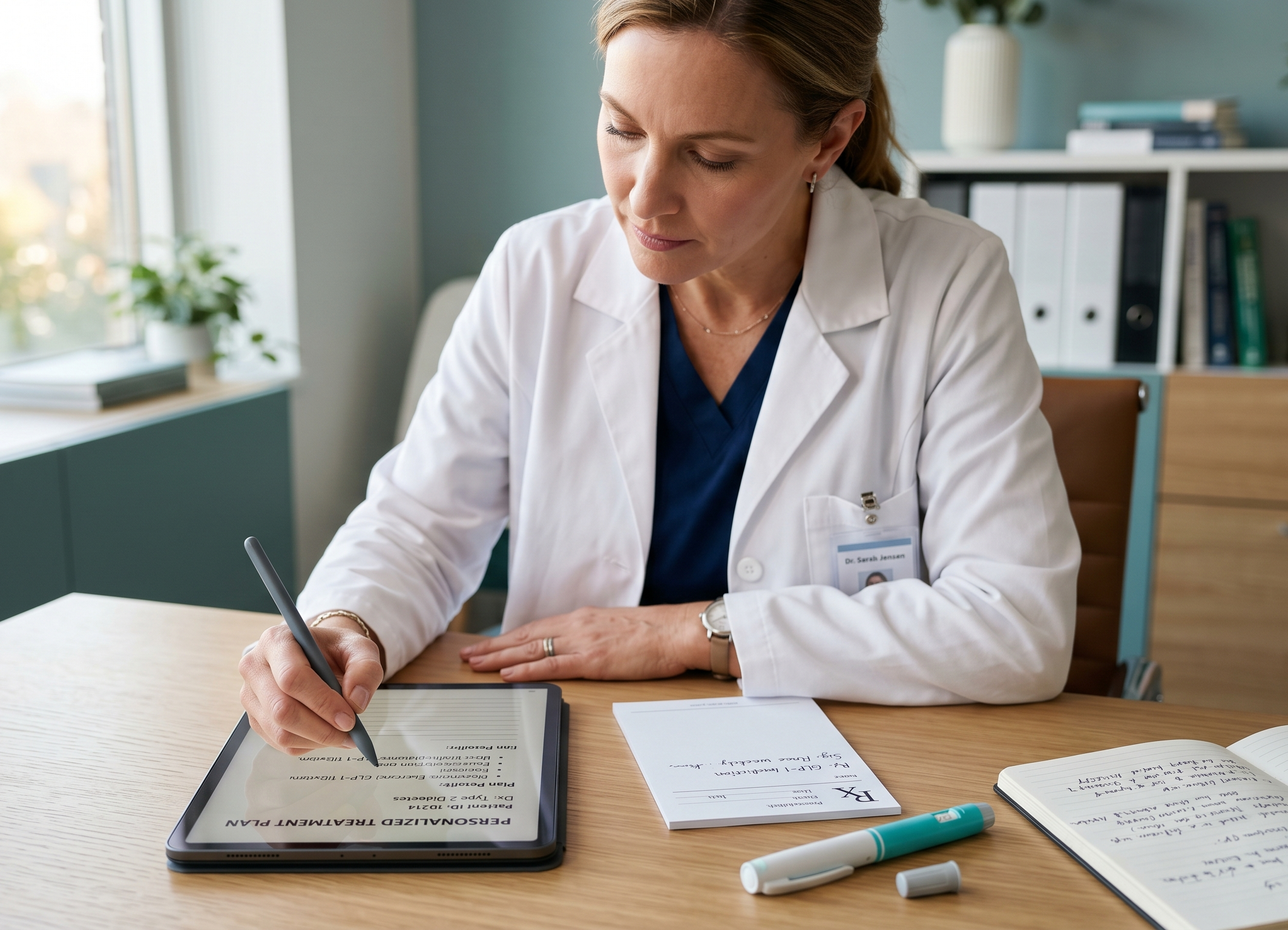 Physician prepares a personalized treatment plan